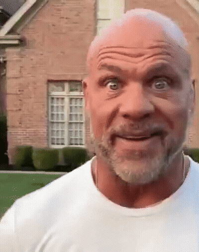 Bald Man With Beard Making Funny Face GIF