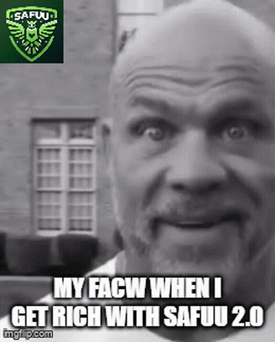 Bald Man With Beard My Facw When I Get Rich With Safuu 2.0 GIF