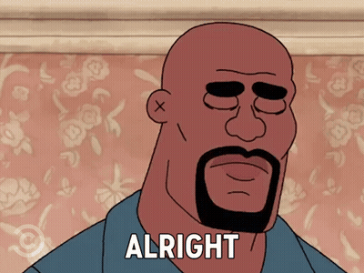 Bald Man With Beard Saying Alright GIF
