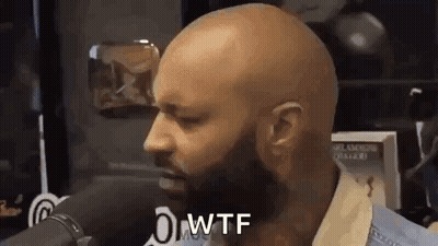 Bald Man With Beard Saying Wtf GIF