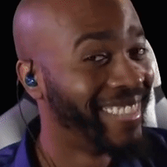 Bald Man With Beard Smiling Wearing Headphones GIF