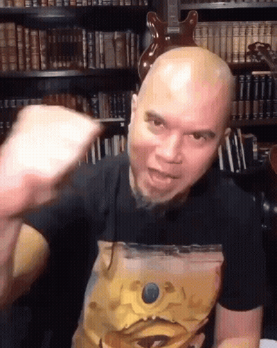 Bald Man With Beard SpongeBob T-Shirt GIF