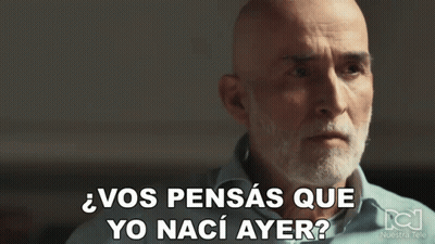 Bald Man With Beard Vos Pensás Que Yo Nací Ayer GIF