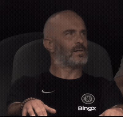 Bald Man With Beard Wearing Binx Shirt