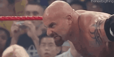 Bald Man With Beard Wrestling In Ring GIF