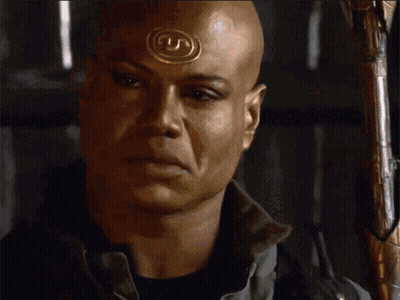 Bald Man With Circle On Forehead Says Indeed GIF