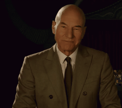 Bald Man With Eye Patch Looking At Woman Saying Yes GIF