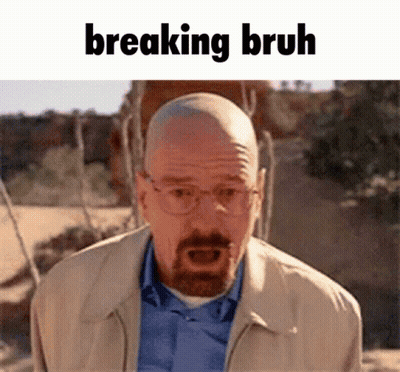 Bald Man With Glasses And Beard Breaking Bruh GIF