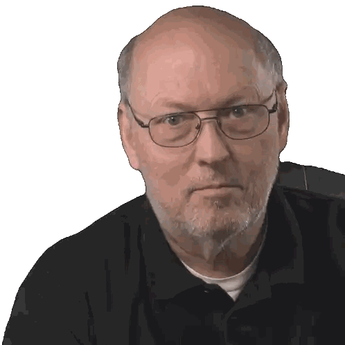 Bald Man With Glasses And Beard Sticker