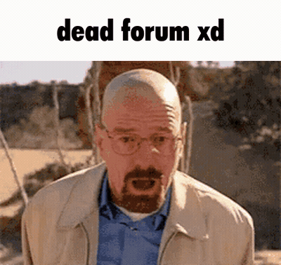Bald Man With Glasses And Beard In Front Of Dead Forum XD Sign GIF