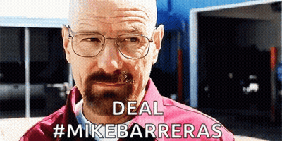 Bald Man With Glasses And Beard Says Deal #Mikebarrieras GIF