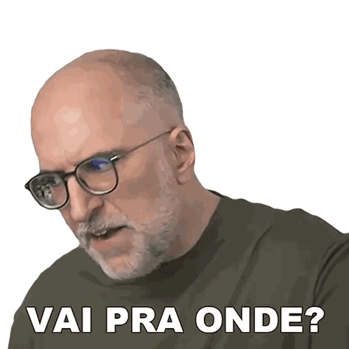 Bald Man With Glasses And Beard Vai Pra Onde Sticker