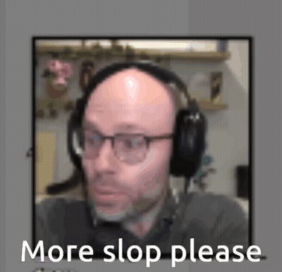 Bald Man With Glasses And Headphones Asking Stop Please GIF