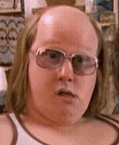 Bald Man With Glasses And Tank Top GIF