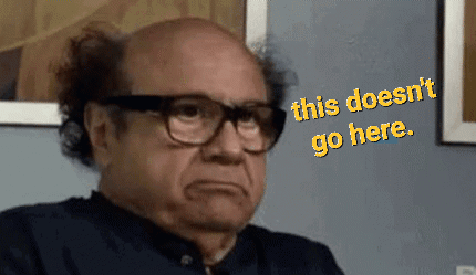 Bald Man With Glasses Saying This Doesn't Go Here GIF