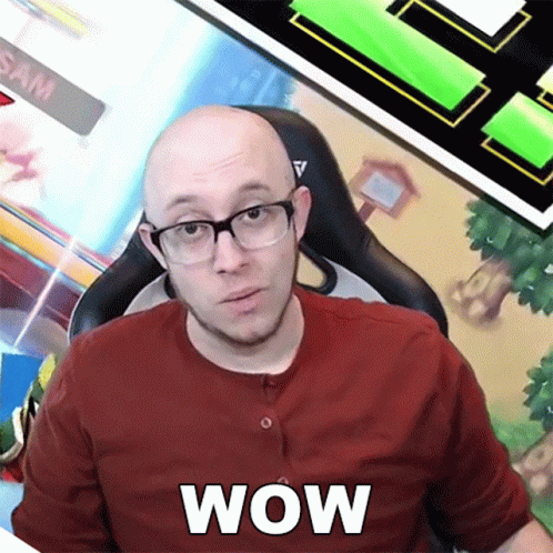 Bald Man With Glasses Says Wow GIF