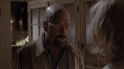 Bald Man With Glasses Screaming At Woman GIF