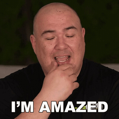 Bald Man With Mouth Open Saying I'm Amazed GIF