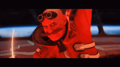 Bald Man With Mustache And Goggles In Red Suit GIF
