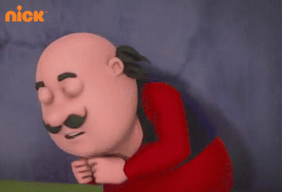 Bald Man With Mustache In Red Shirt On Nick Logo GIF