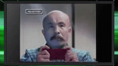 Bald Man With Mustache Playing Nintendo Video Game GIF