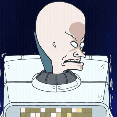 Bald Man With Neck Hole GIF