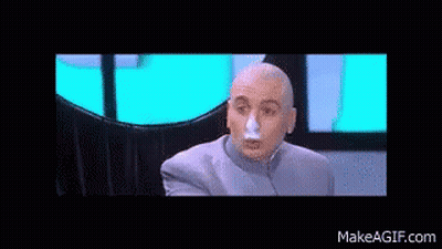 Bald Man With Nose Ring Against Blue Screen GIF
