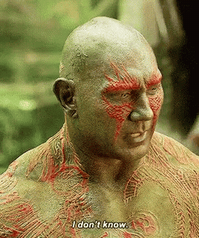 Bald Man With Red Paint Says I Don't Know GIF