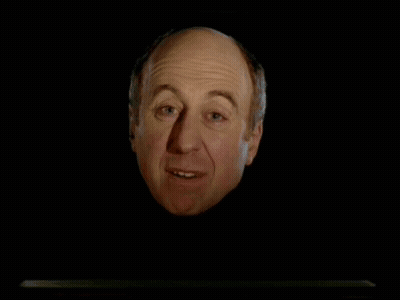 Bald Man With Sickbags On Standby Behind Him GIF