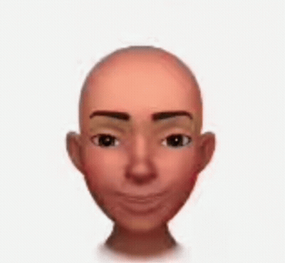 Bald Man With Two Red Hearts GIF