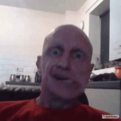 Bald Man With White Circle On Face GIF