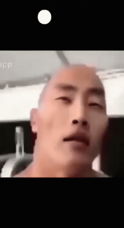 Bald Man With White Circle On Face GIF