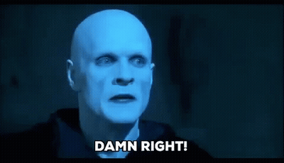 Bald Man With White Mask Screaming GIF