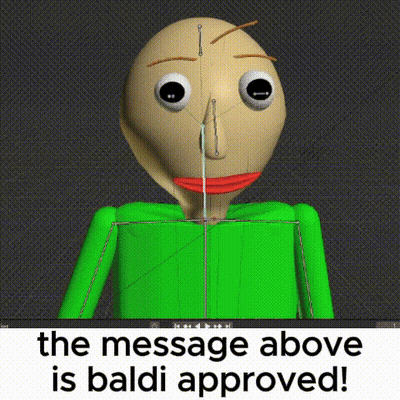 Baldi Approved Cartoon Character GIF