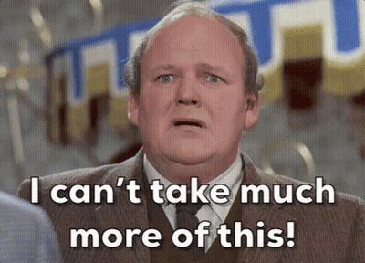 Balding Man In Suit Says I Can't Take Much More Of This GIF