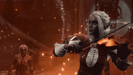 Baldur's Gate Game Violin Playing GIF