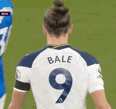 Bale Is Wearing A White Jersey With A Number 9 On It GIF