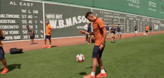 Ball Bruins Kick To Head GIF