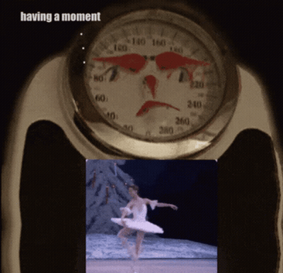 Ballerina And Scale Having A Moment GIF