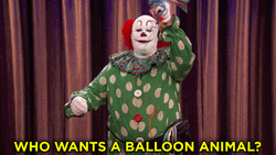 Balloon Animal Clown Show GIF