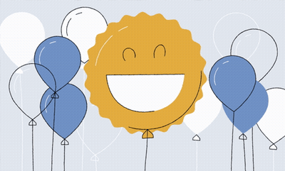 Balloon With Smiling Face GIF