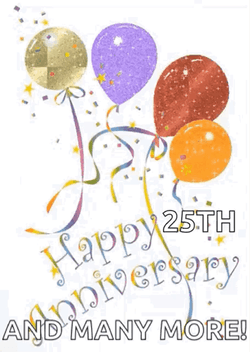 Balloons Glitter Happy Anniversary And Many More GIF