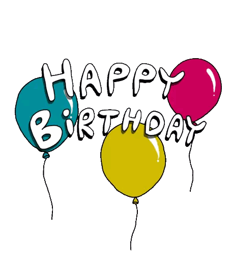 Balloons With Happy Birthday Sticker