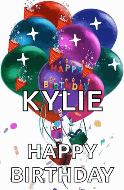 Balloons With Kylie Name GIF