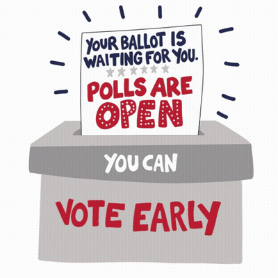 Ballot Box Saying Vote Early GIF