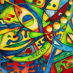 Balls Rolling Abstract Fine Art GIF
