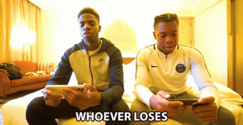 Balogun Saying Whoever Losses Get Slapped With Cream GIF