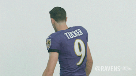Baltimore Ravens Justin Tucker Back View GIF