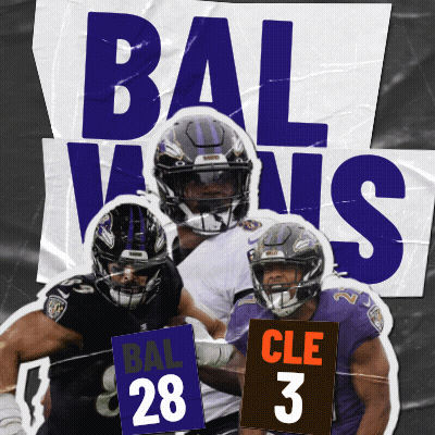 Baltimore Ravens Players BAL 28 CLE 3 And BAL 3 GIF