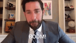 Bam Excited John Krasinski GIF